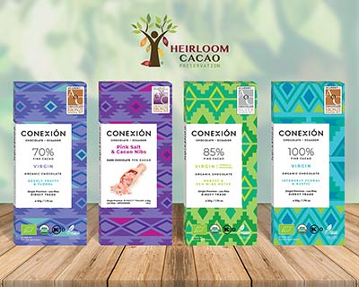 Conexión Chocolate bars made with Heirloom cacao