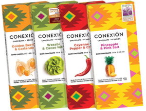 chocolate bars from Conexión Chocolate's Exotic collection
