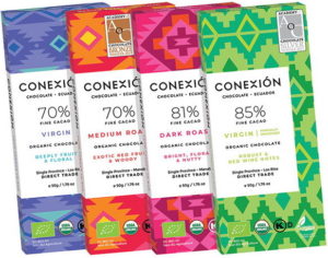 chocolate bars from Conexión Chocolate's Wine Profiles collection